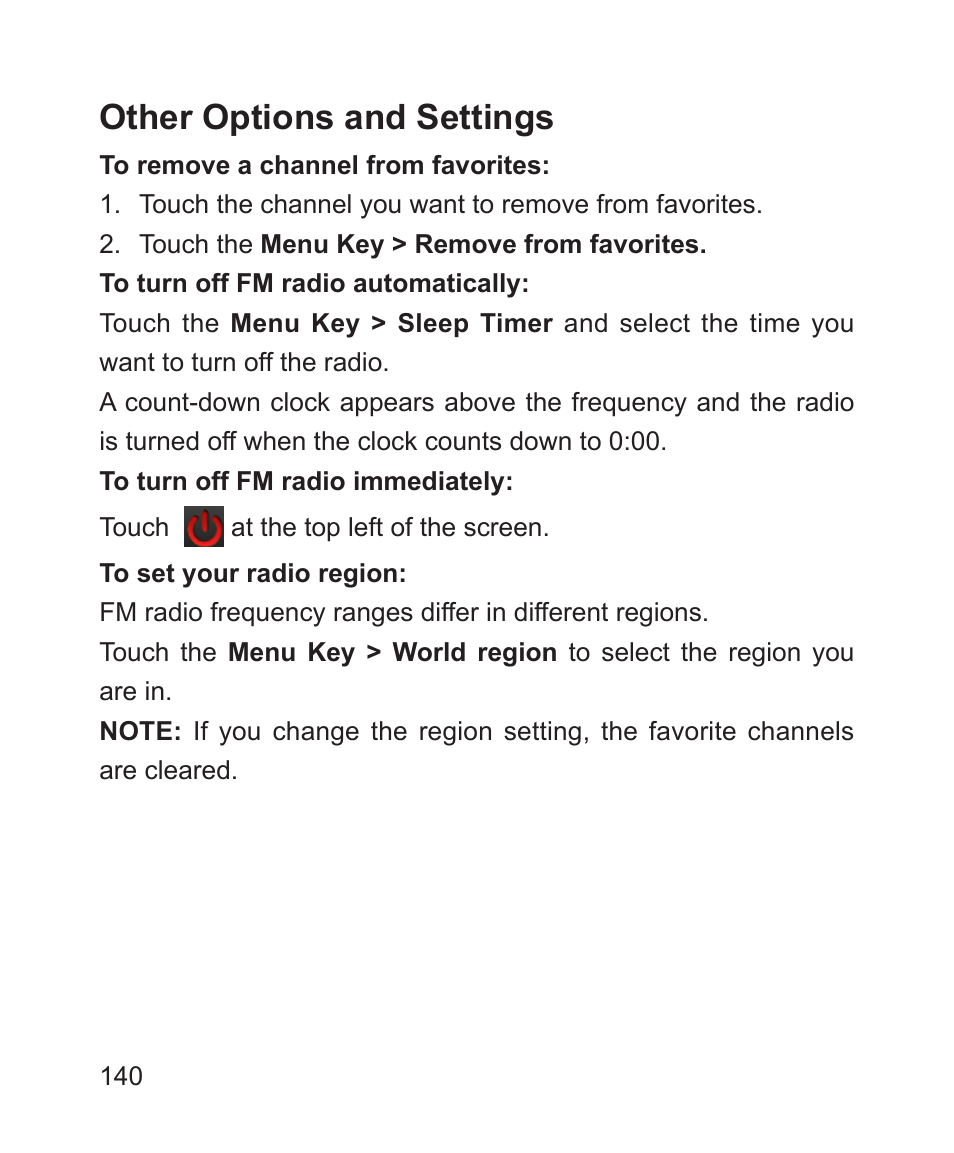 Other options and settings | ZTE Blade 3 User Manual | Page 140 / 179