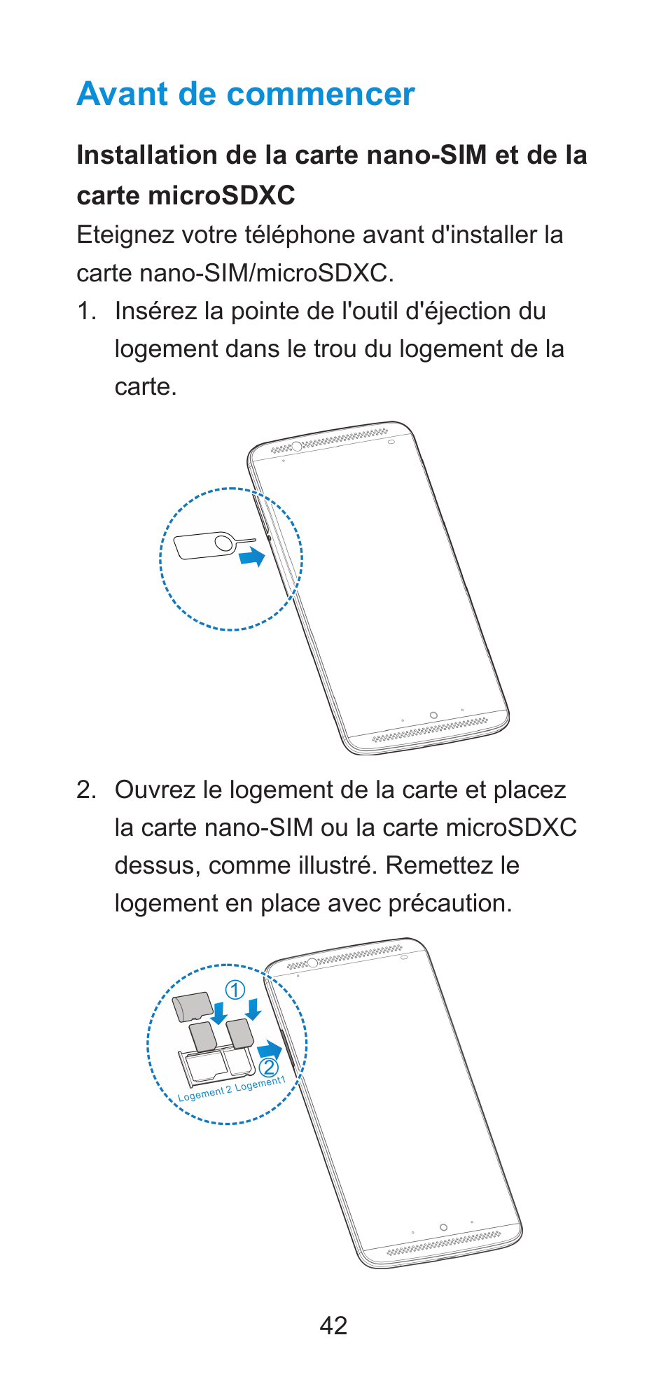 Avant de commencer | ZTE Axon 7 A2017G User Manual | Page 44 / 56