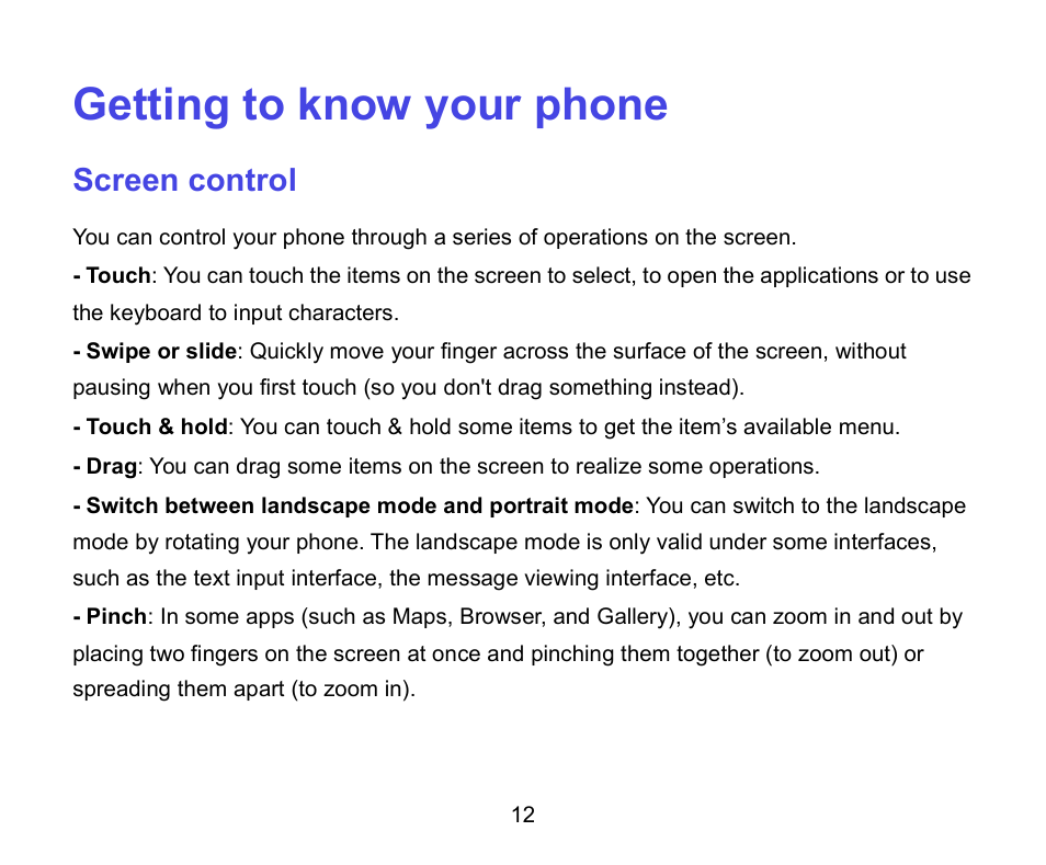 Getting to know your phone | ZTE A462 / Telstra Smart Plus User Manual | Page 13 / 56