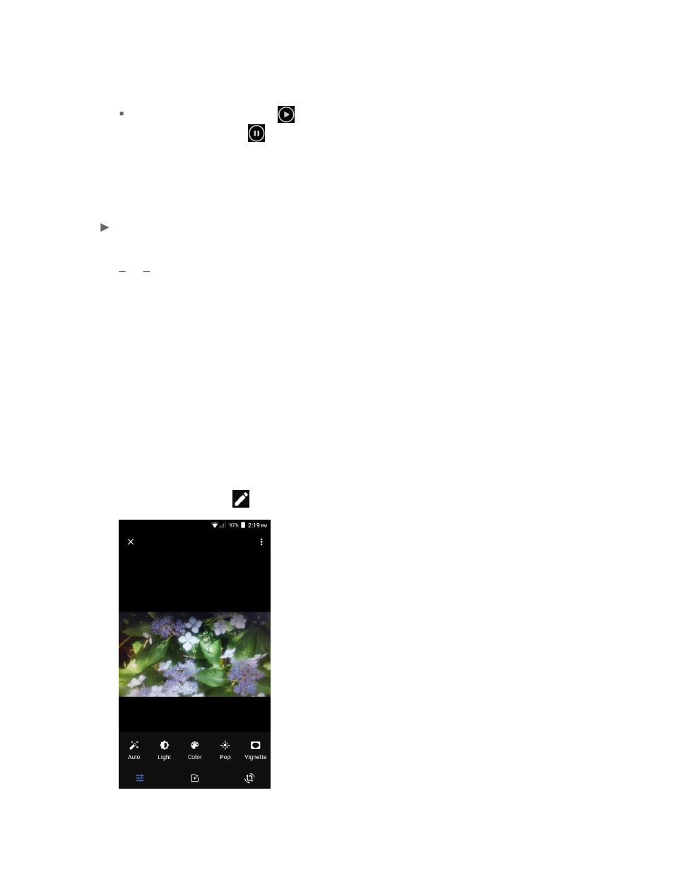 Zoom in or out on a picture, Work with pictures, Picture options menu | Edit a picture | Kyocera DuraForce Pro User Manual | Page 103 / 179