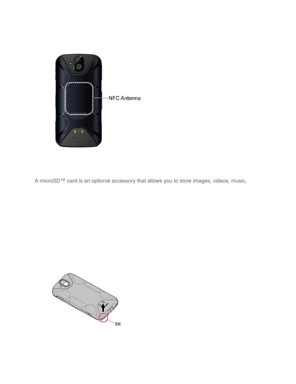 Microsd card, Insert or remove a microsd card | Kyocera DuraForce Pro User Manual | Page 125 / 179