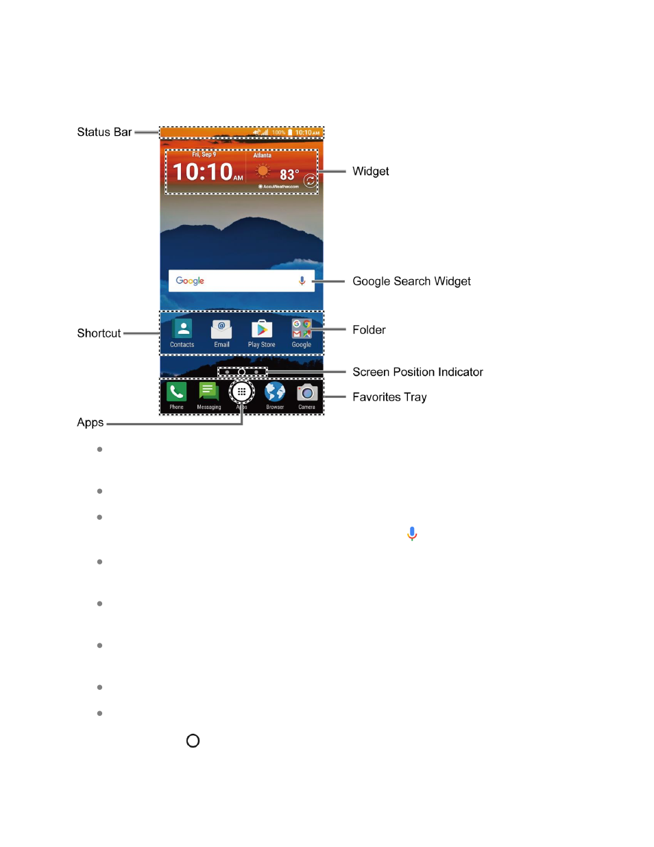 Home screen overview | Kyocera DuraForce Pro User Manual | Page 24 / 179