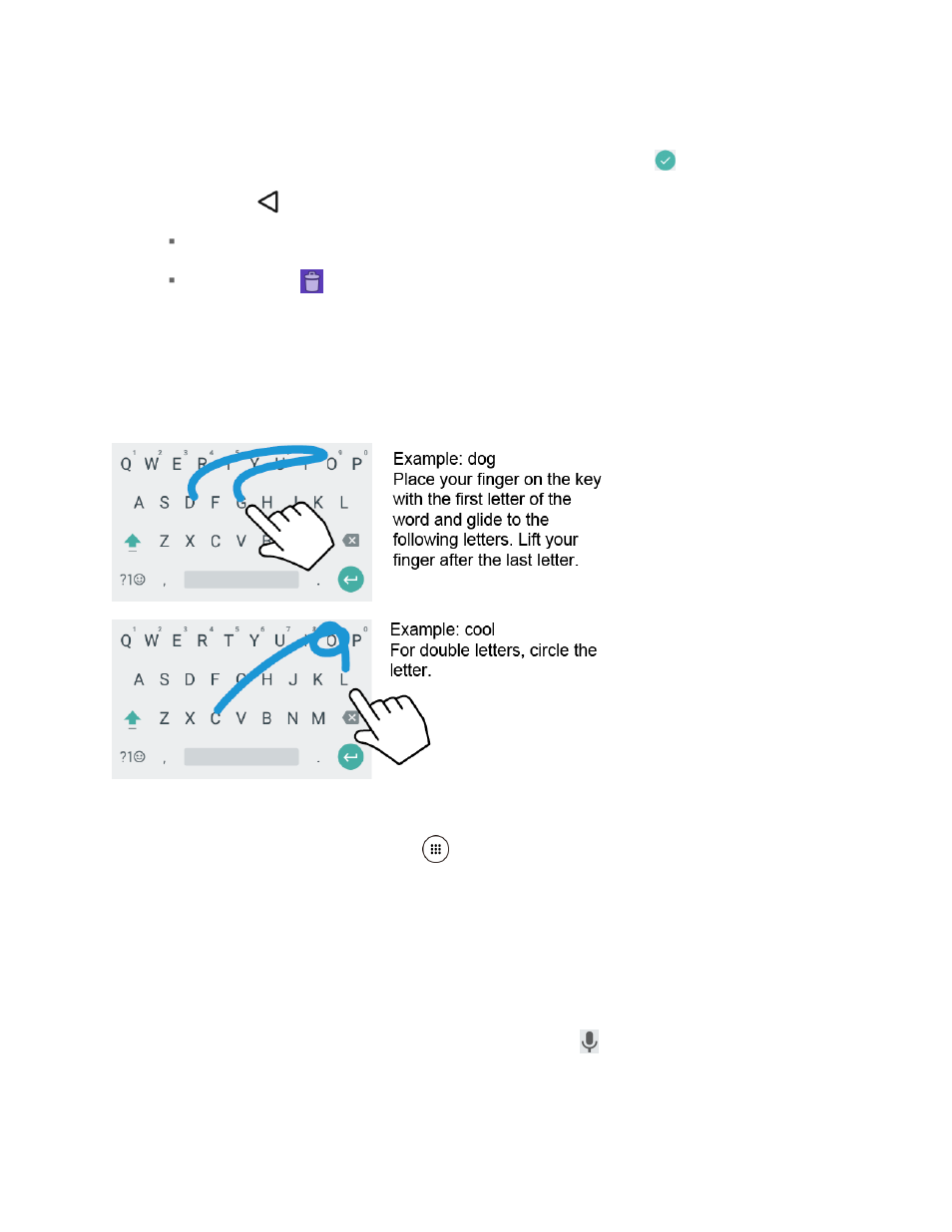 Gesture typing, Google voice typing | Kyocera DuraForce Pro User Manual | Page 35 / 179