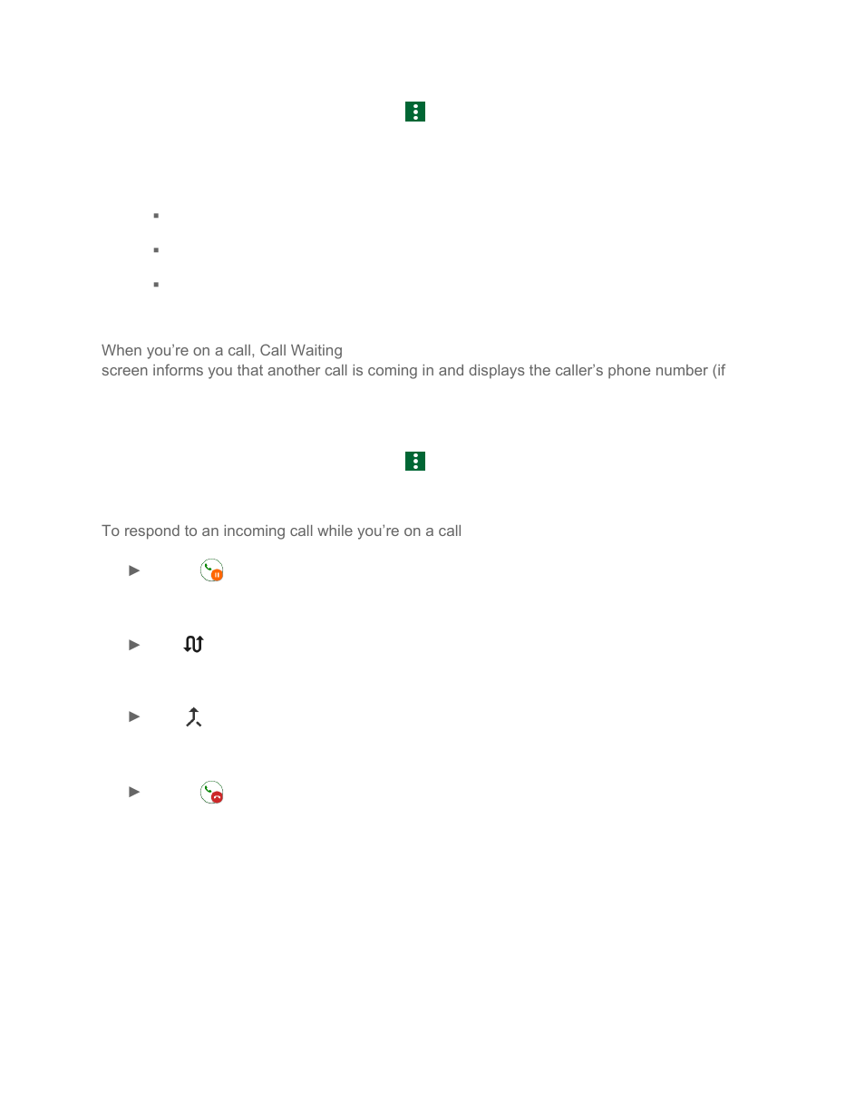 Call waiting | Kyocera DuraForce Pro User Manual | Page 44 / 179