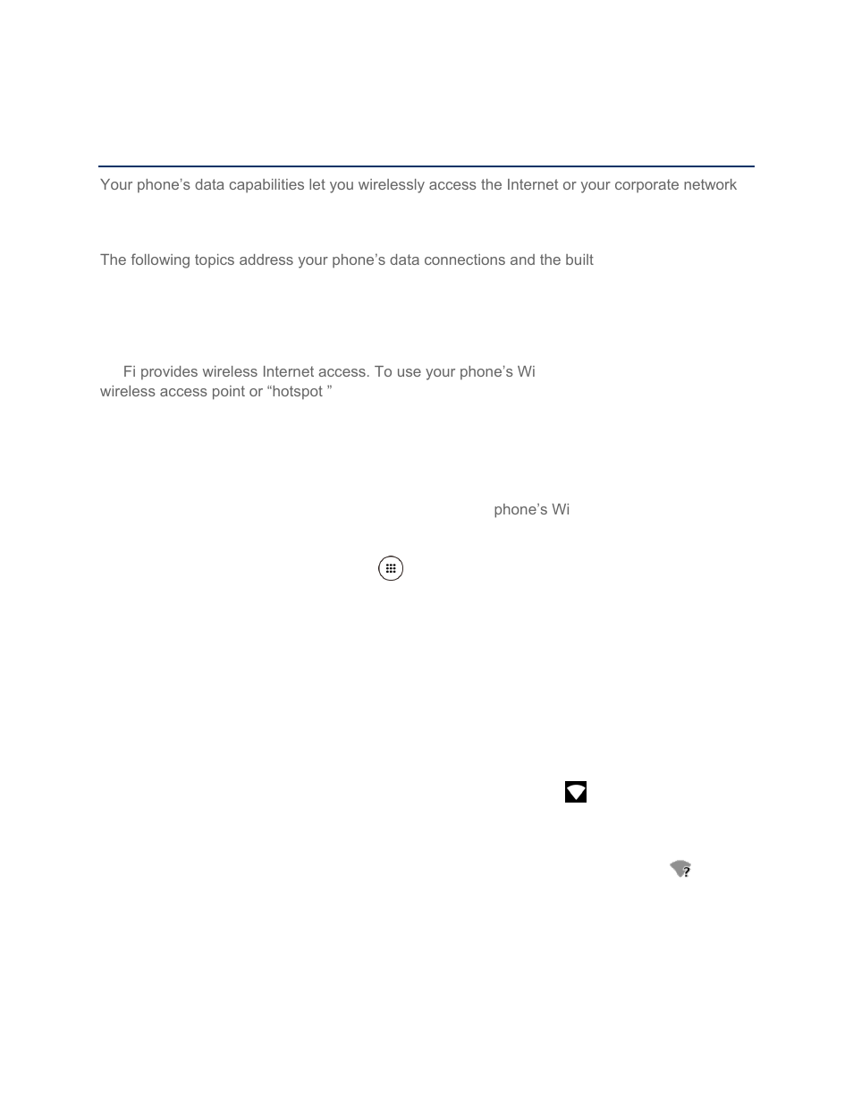 Web and data, Wi-fi, Turn wi-fi on and connect to a wireless network | Kyocera DuraForce Pro User Manual | Page 83 / 179
