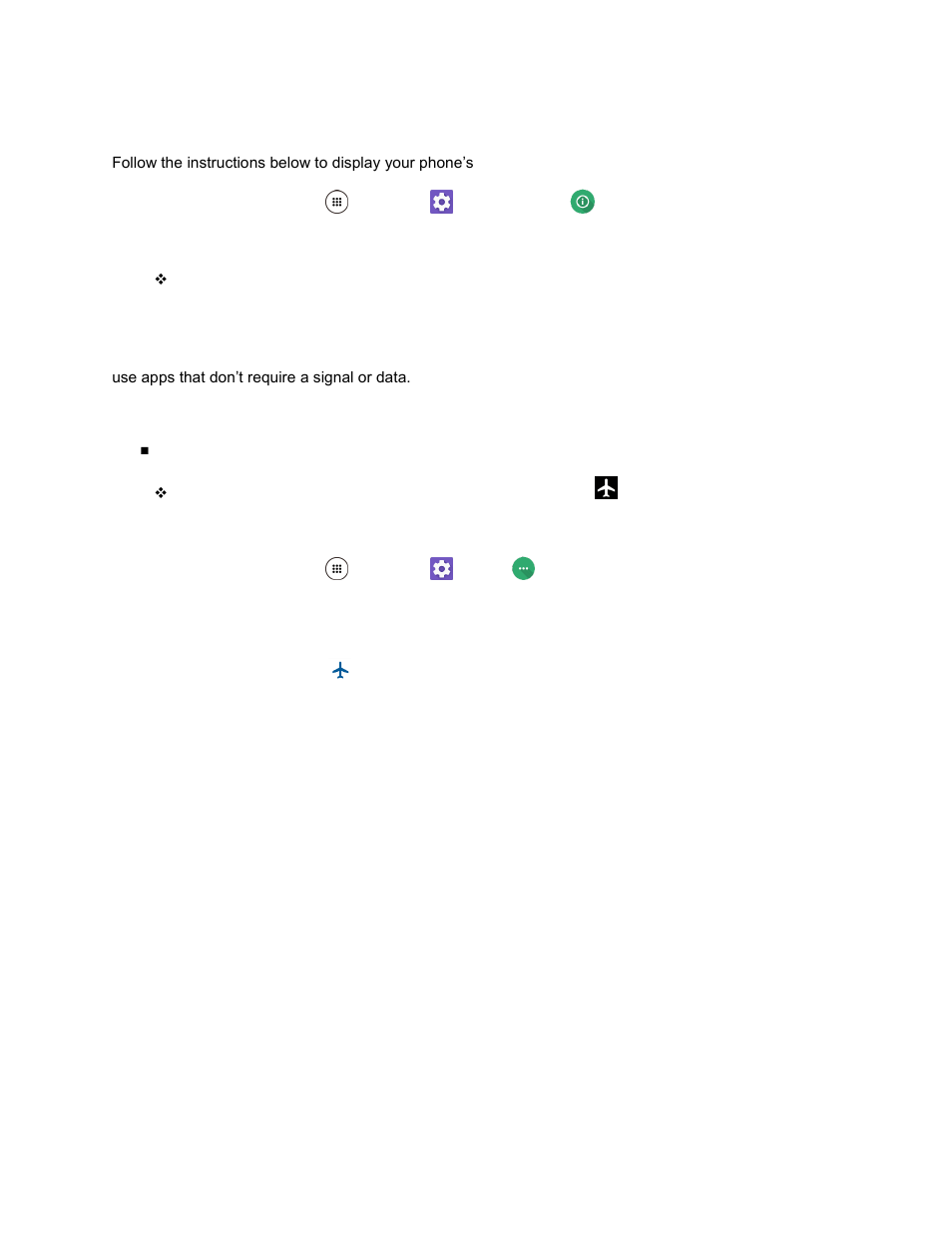 Phone number, Airplane mode, Enter text | Touchscreen keyboards, Google keyboard | Kyocera DuraForce Pro User Manual | Page 36 / 245