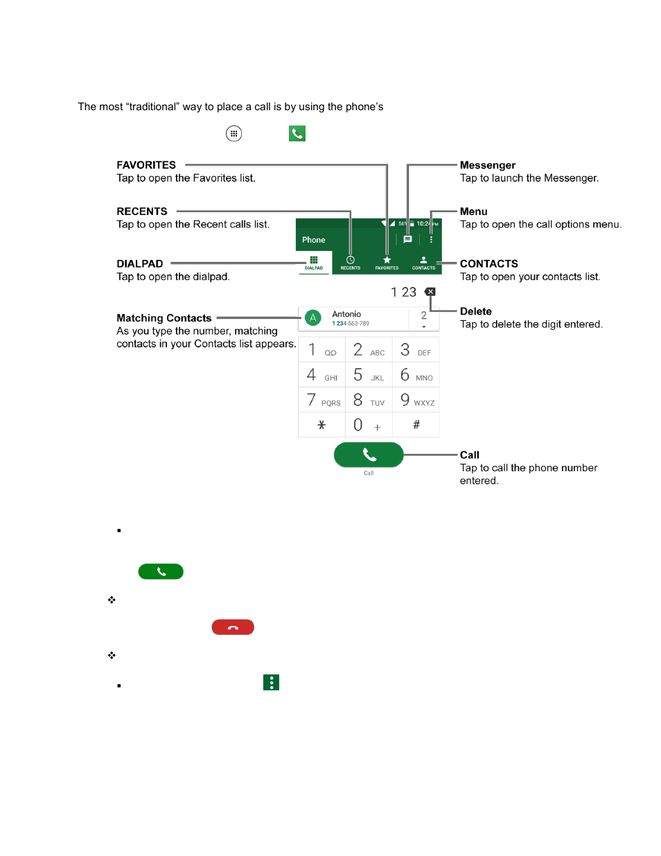 Call using the phone dialpad | Kyocera DuraForce Pro User Manual | Page 61 / 245