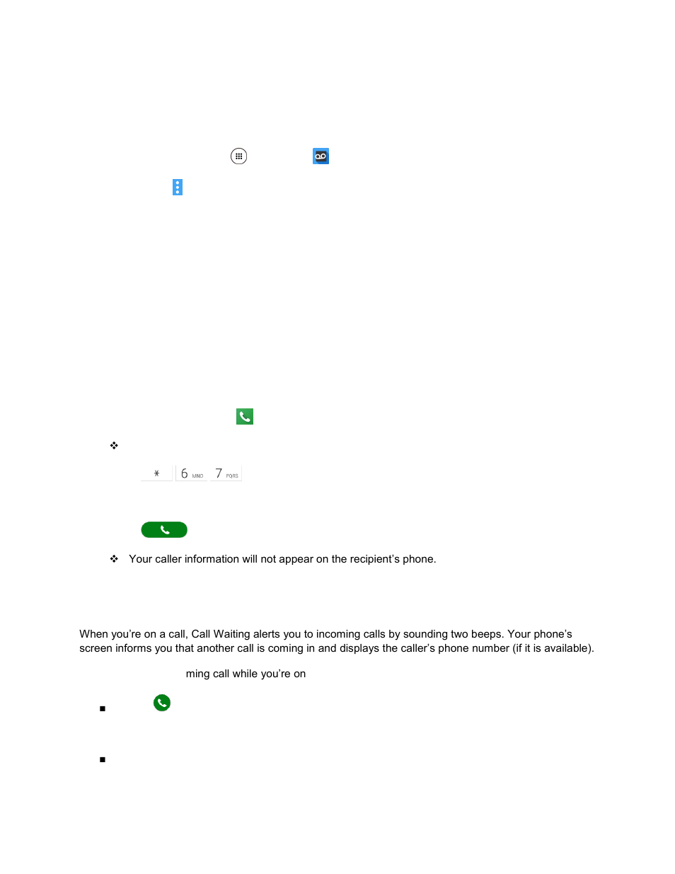 Optional calling services, Caller id blocking, Call waiting | Kyocera DuraForce Pro User Manual | Page 71 / 245