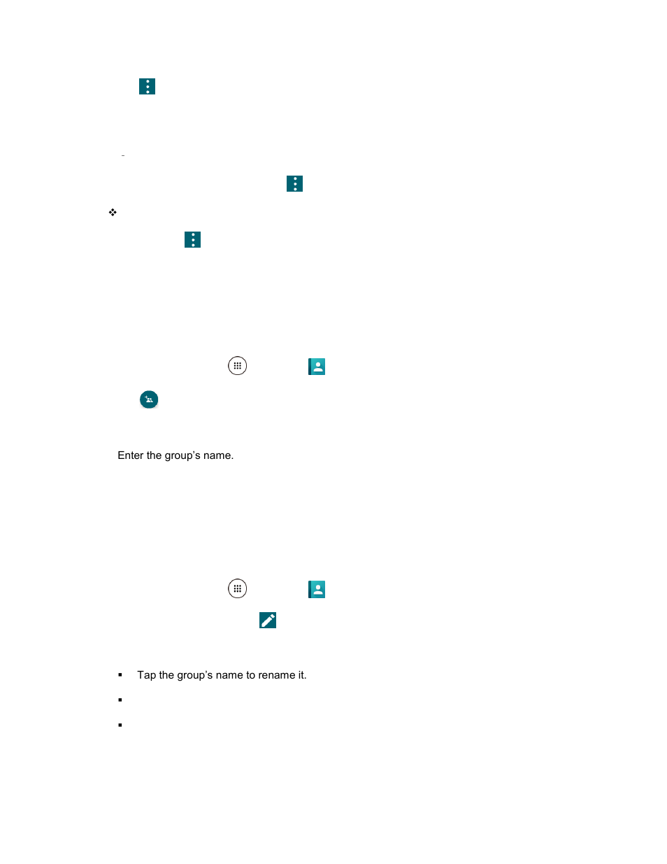 Add a group contact, Edit a group contact | Kyocera DuraForce Pro User Manual | Page 86 / 245
