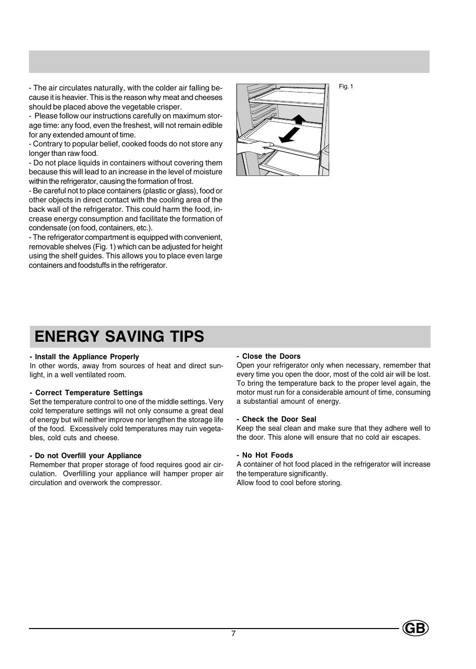 Energy saving tips | Creda CUL16G User Manual | Page 7 / 12