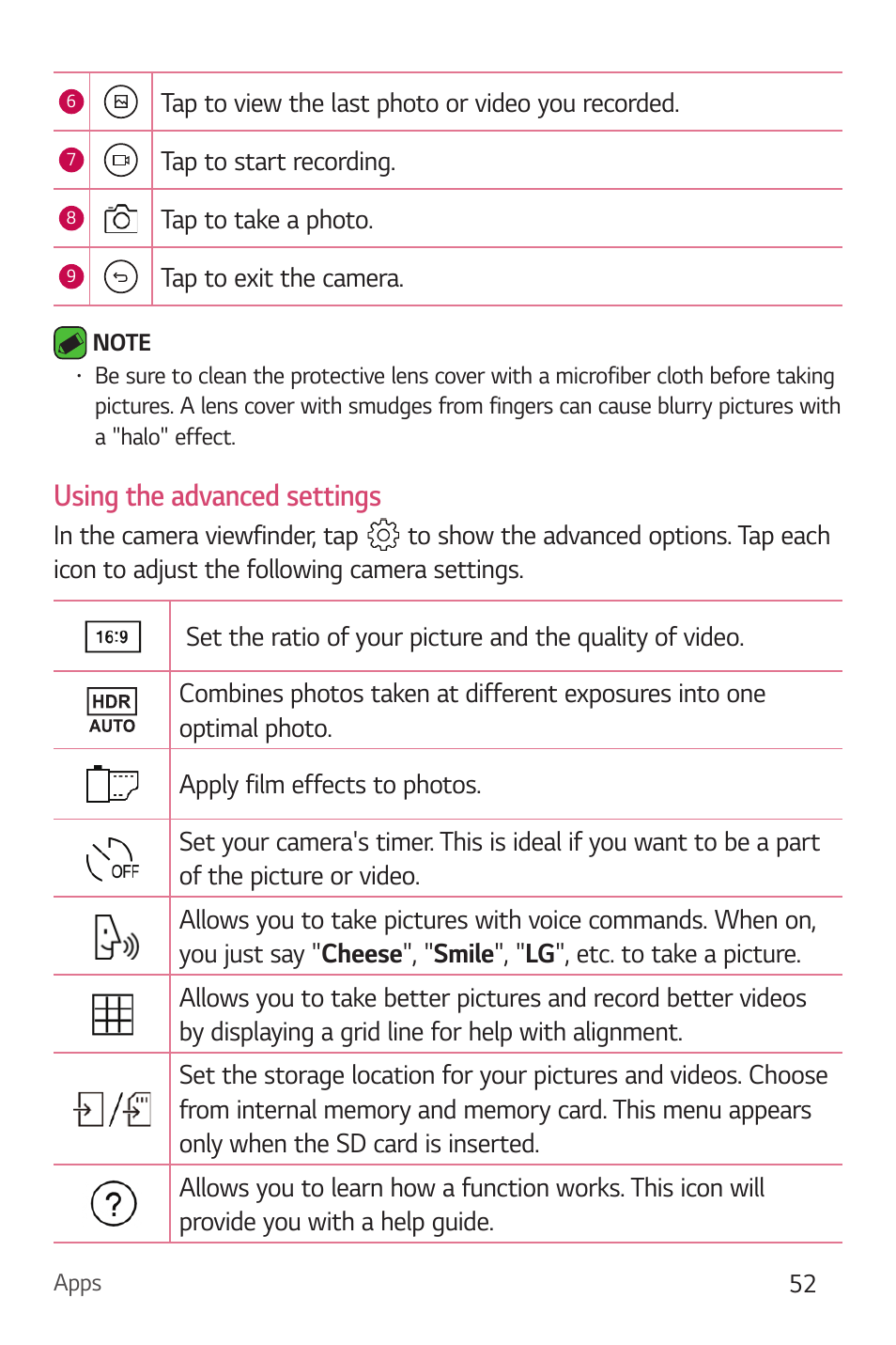 Using the advanced settings | LG Stylo 2 Plus LG-K550 User Manual | Page 53 / 129