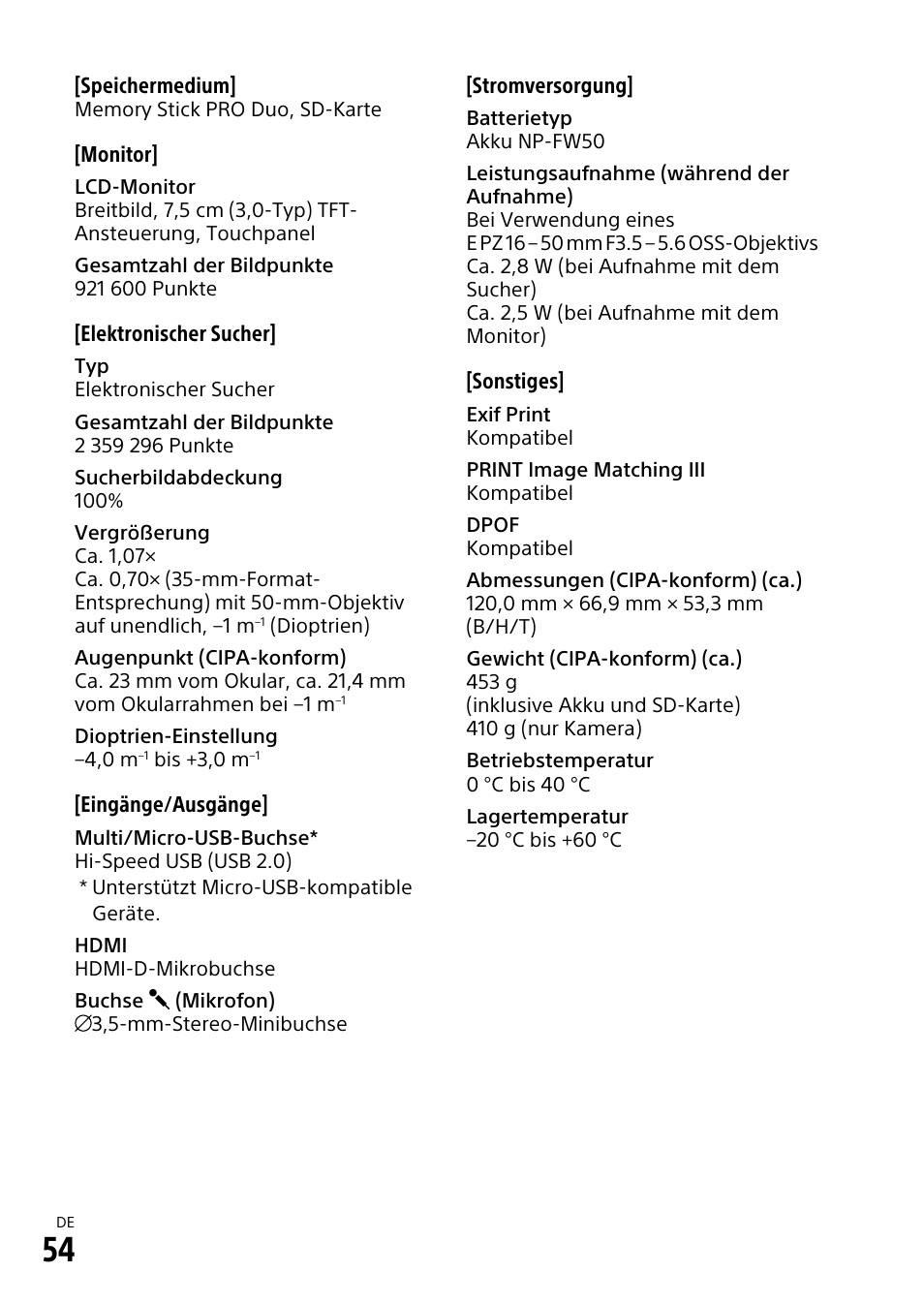 Sony α6500 ILCE-6500 User Manual | Page 166 / 507