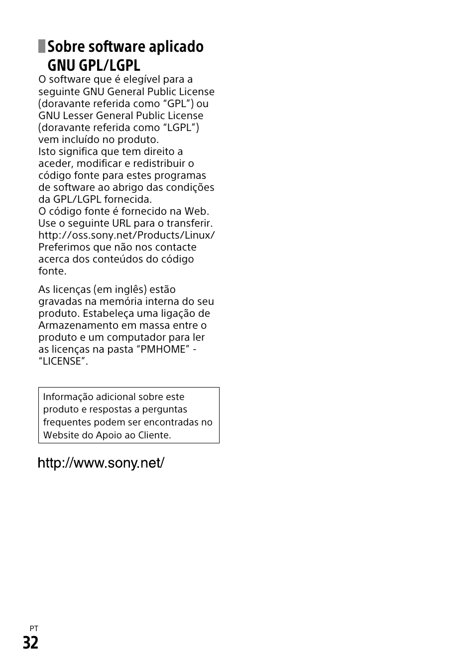 Sobre software aplicado gnu gpl/lgpl | Sony α6500 ILCE-6500 User Manual | Page 264 / 507