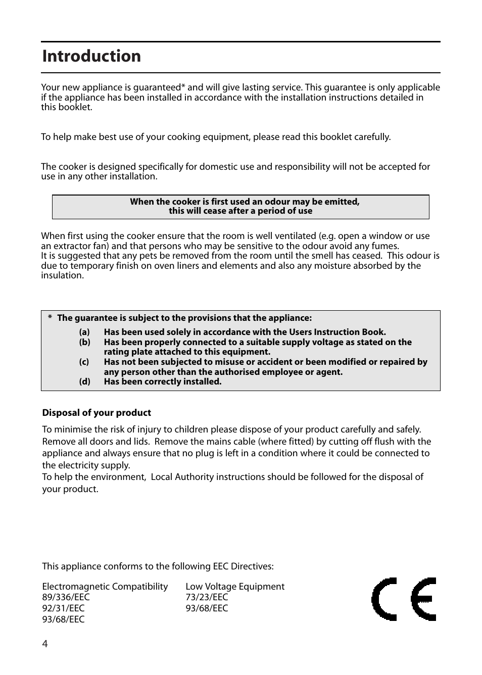 Introduction | Creda CB43E User Manual | Page 4 / 40