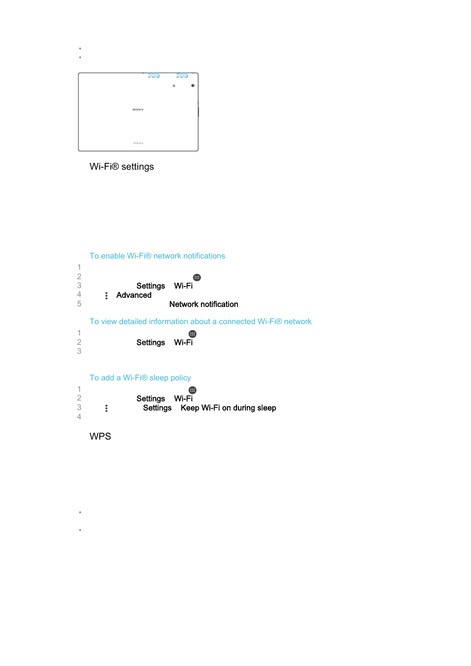 Sony Xperia Z4 Tablet SGP771 User Manual | Page 39 / 135