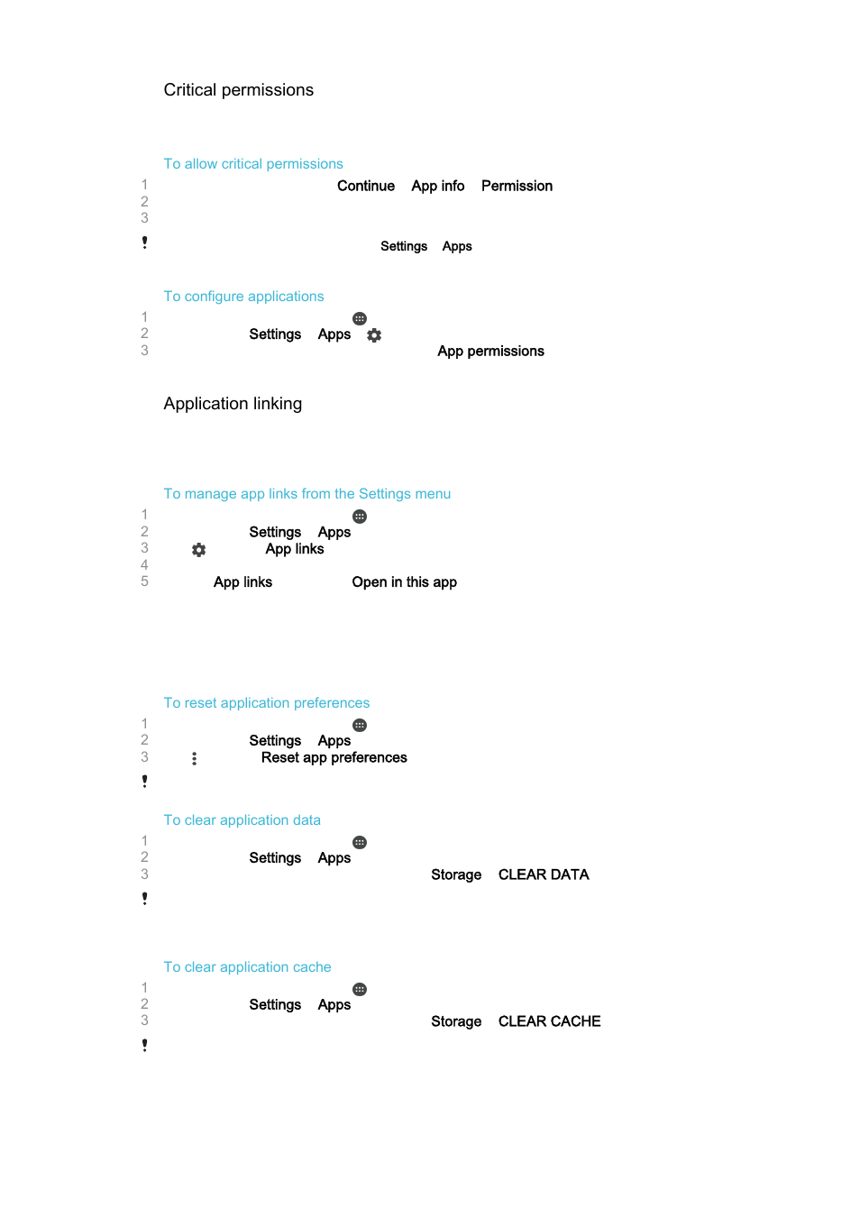 Resetting your applications | Sony Xperia Z4 Tablet SGP771 User Manual | Page 51 / 135