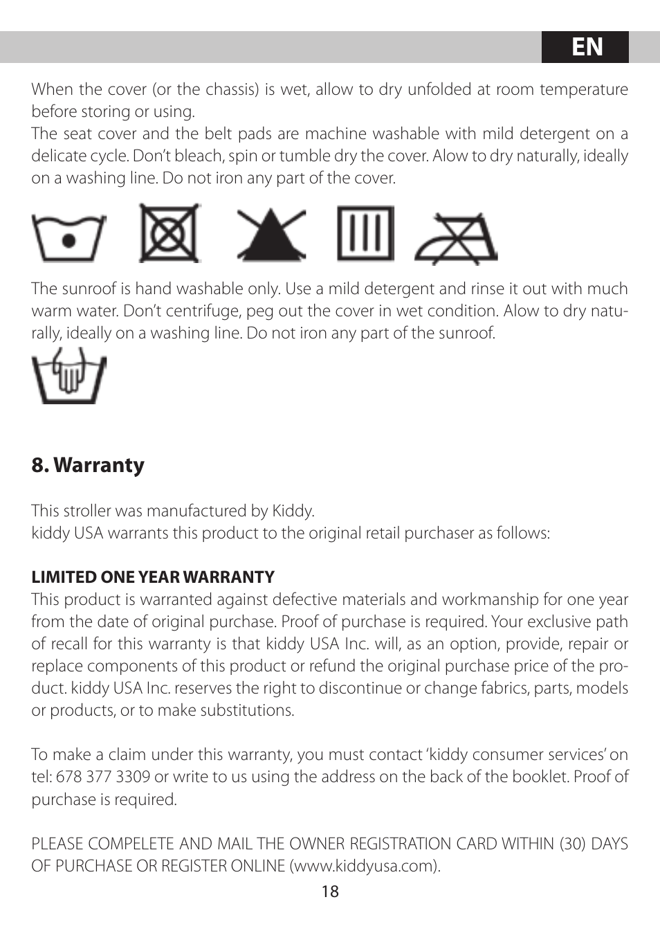 Warranty | Kiddy City'n move User Manual | Page 18 / 35