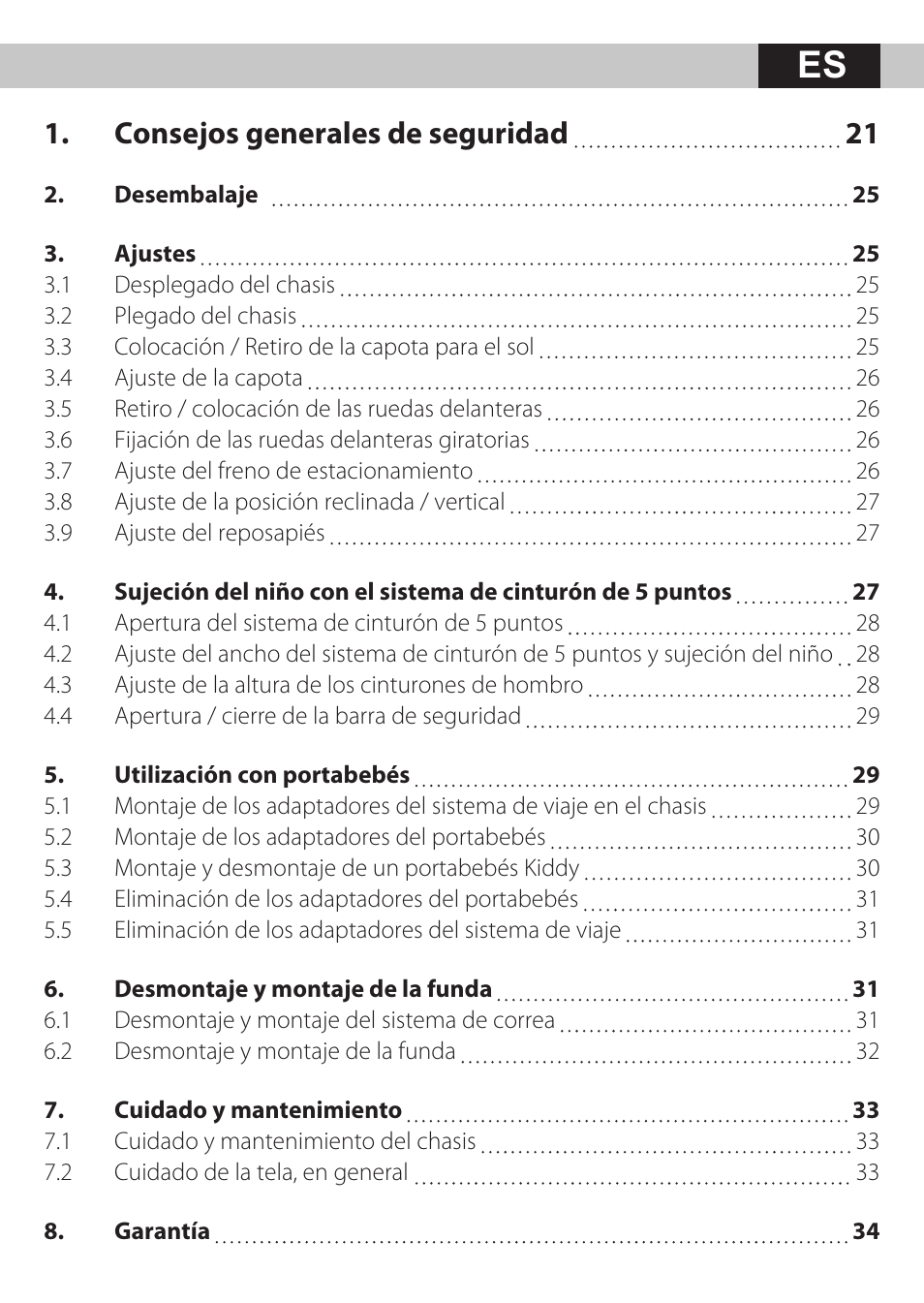 Consejos generales de seguridad 21 | Kiddy City'n move User Manual | Page 20 / 35