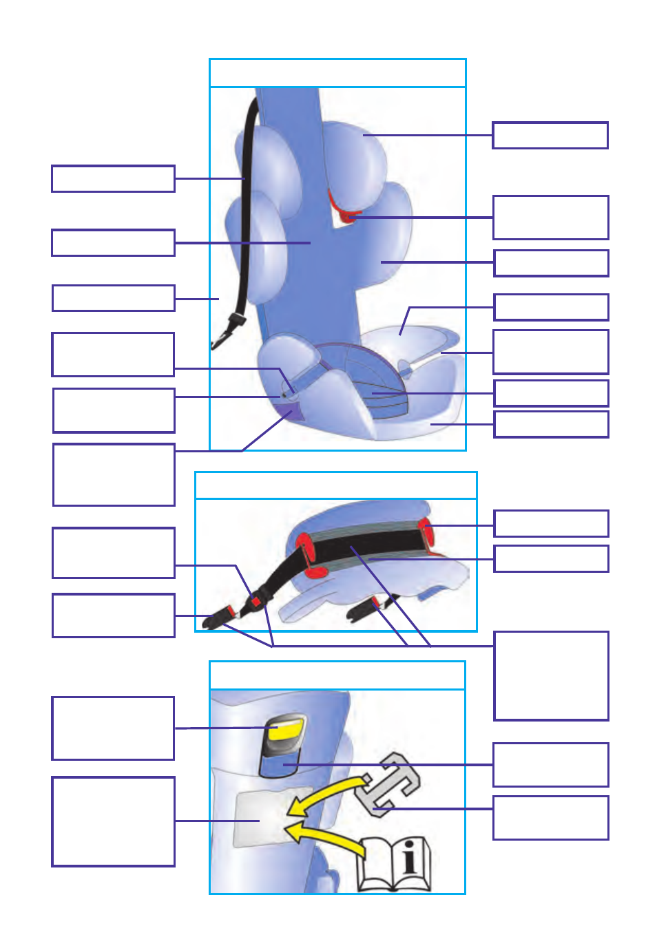 Car seat parts, Car seat protection shield, Back side | Kiddy World plus User Manual | Page 2 / 44