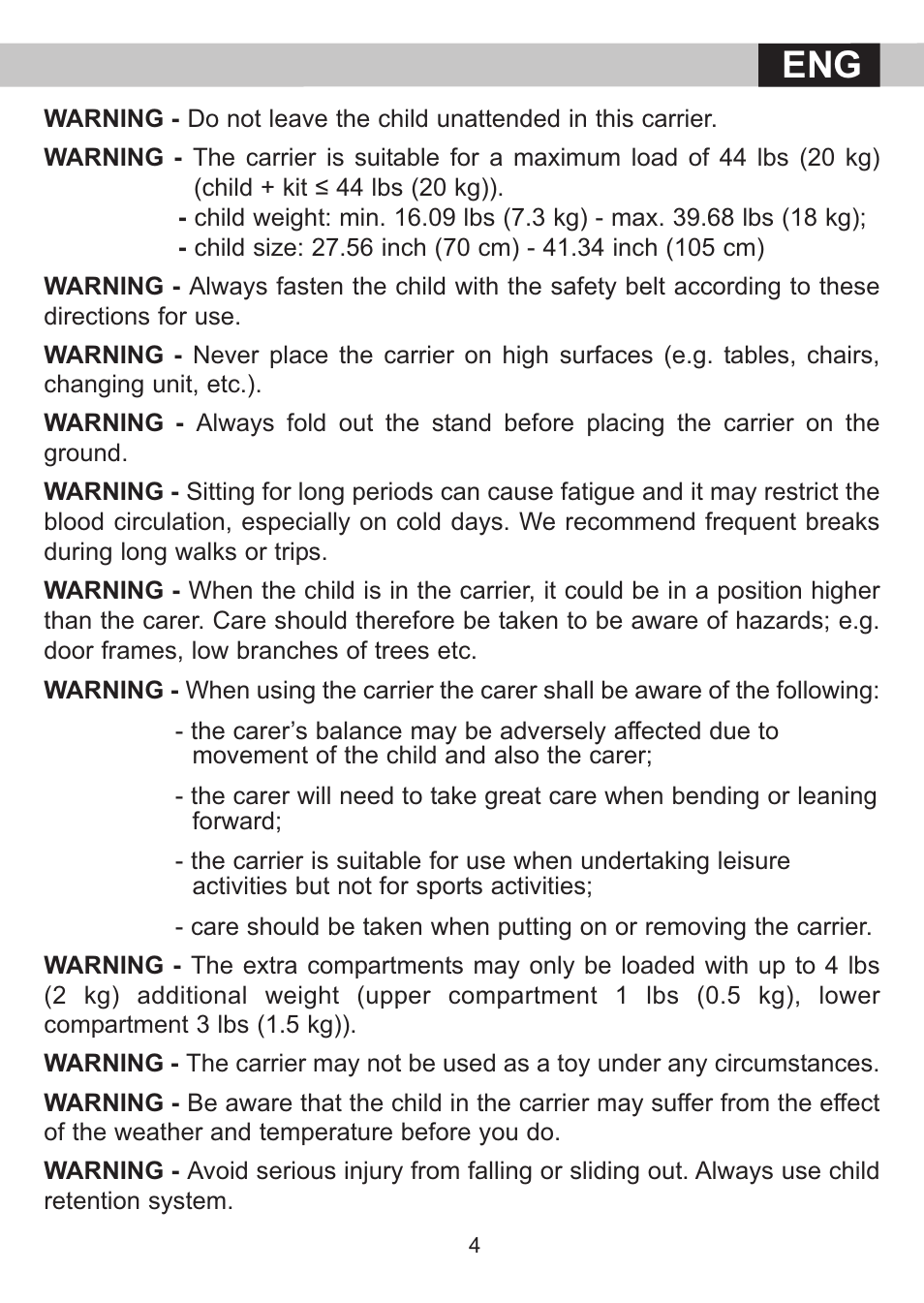 Kiddy adventure pack User Manual | Page 7 / 21