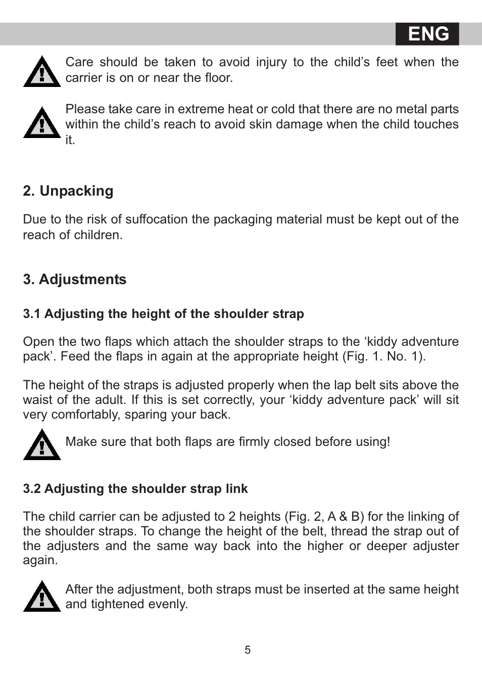 Kiddy adventure pack User Manual | Page 8 / 21