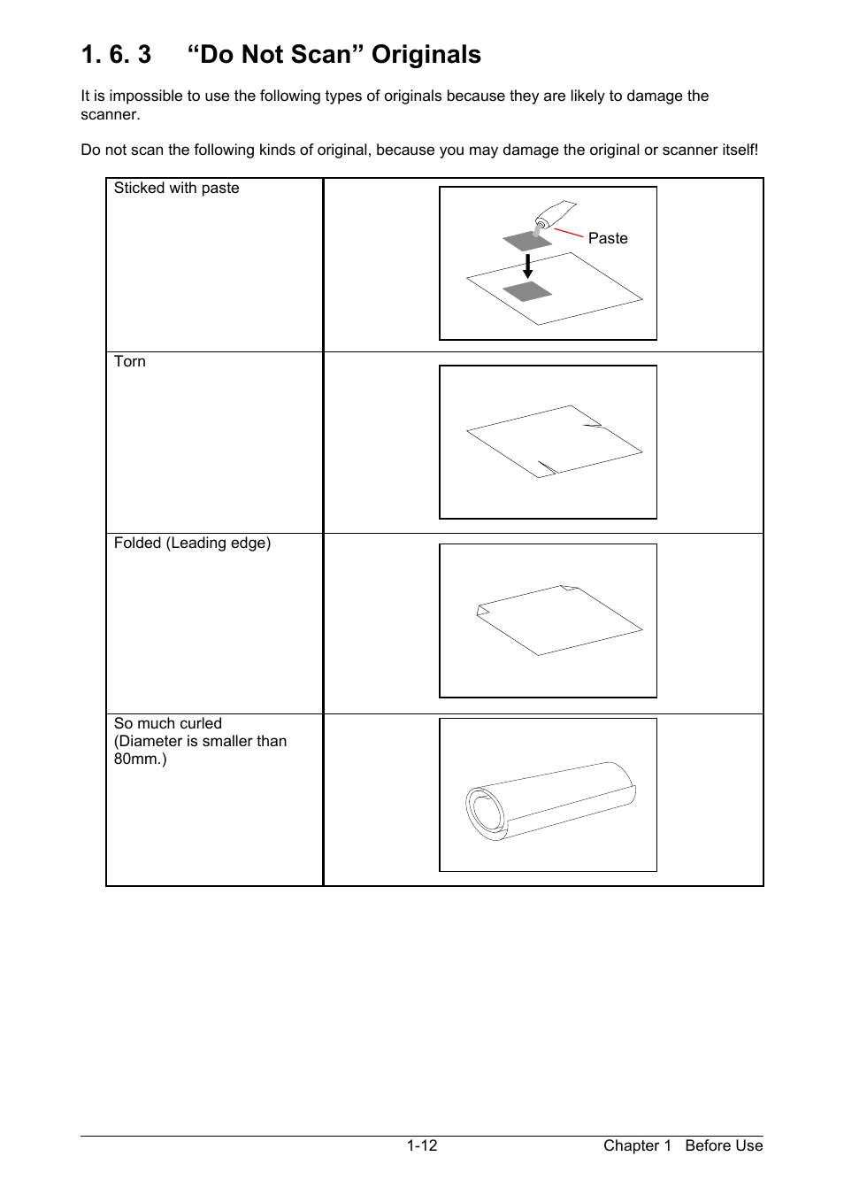 6. 3 “do not scan” originals | KIP 7170K User Manual | Page 19 / 75