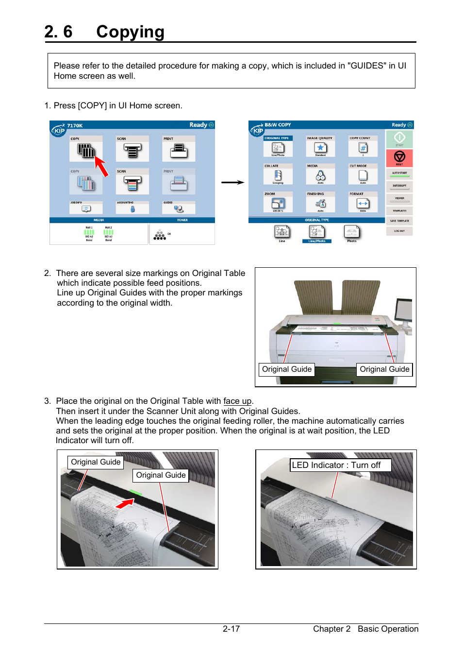 6 copying | KIP 7170K User Manual | Page 41 / 75