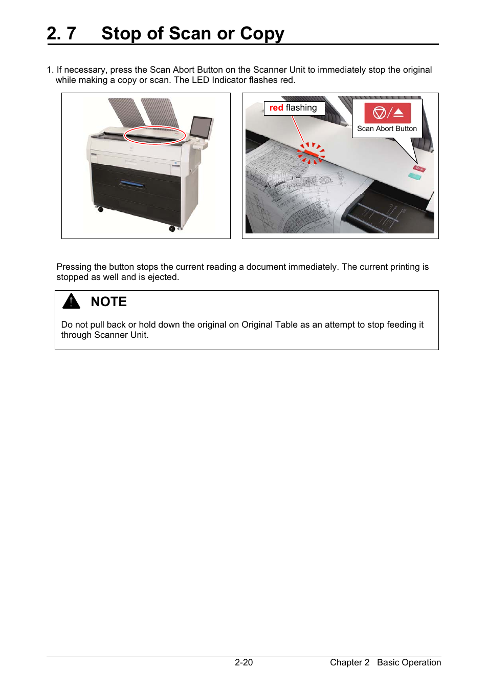 7 stop of scan or copy | KIP 7170K User Manual | Page 44 / 75