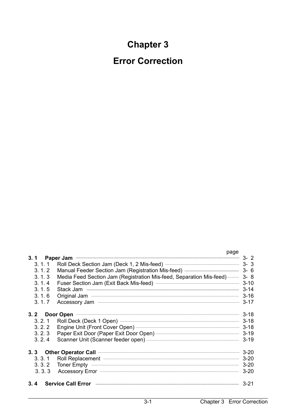 Chapter 3 error correction, Chapter 3, Error correction | KIP 7170K User Manual | Page 47 / 75