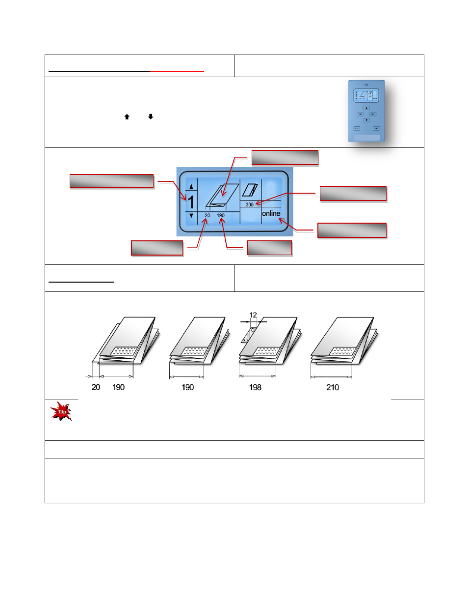 Selecting folding programs (off line mode), Folding programs | KIP KIPFold 1000 User Manual | Page 8 / 20