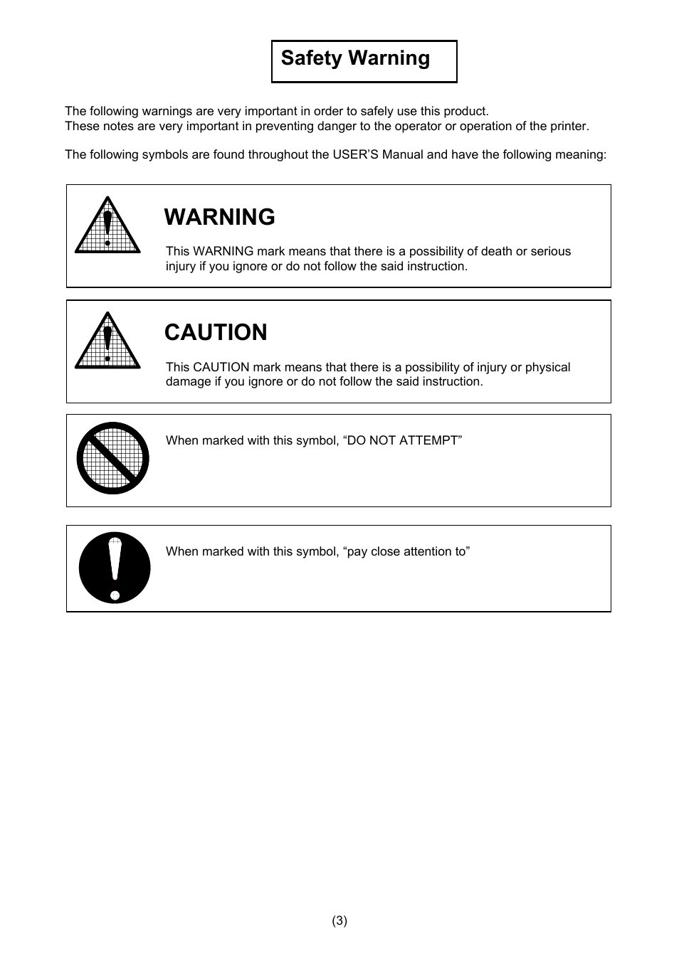 Safety warning, Warning, Caution | KIP 9900 User Manual | Page 4 / 139