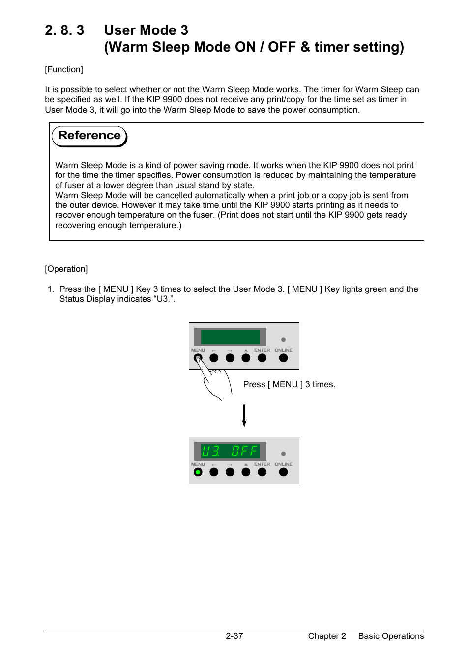 Reference | KIP 9900 User Manual | Page 59 / 139