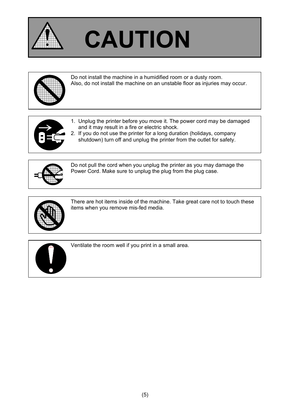 Caution | KIP 9900 User Manual | Page 6 / 139