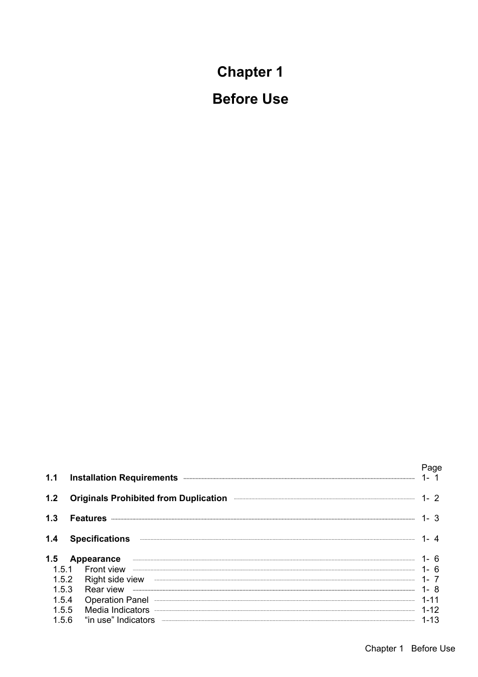 Chapter 1 before use, Chapter 1, Before use | KIP 9900 User Manual | Page 8 / 139