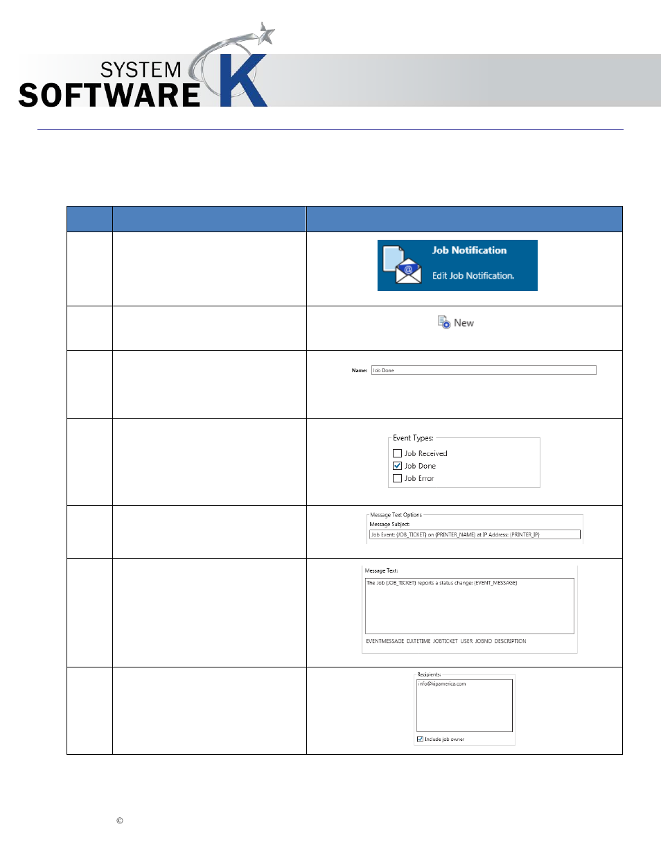 8 job notification, Job notification, Kip print pro user guide | KIP PrintPro User Manual | Page 56 / 102