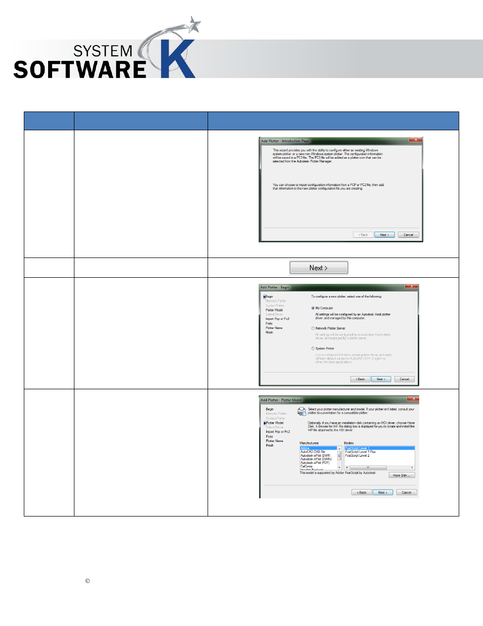 Kip autocad installation and user guide | KIP AutoCAD User Manual | Page 7 / 21