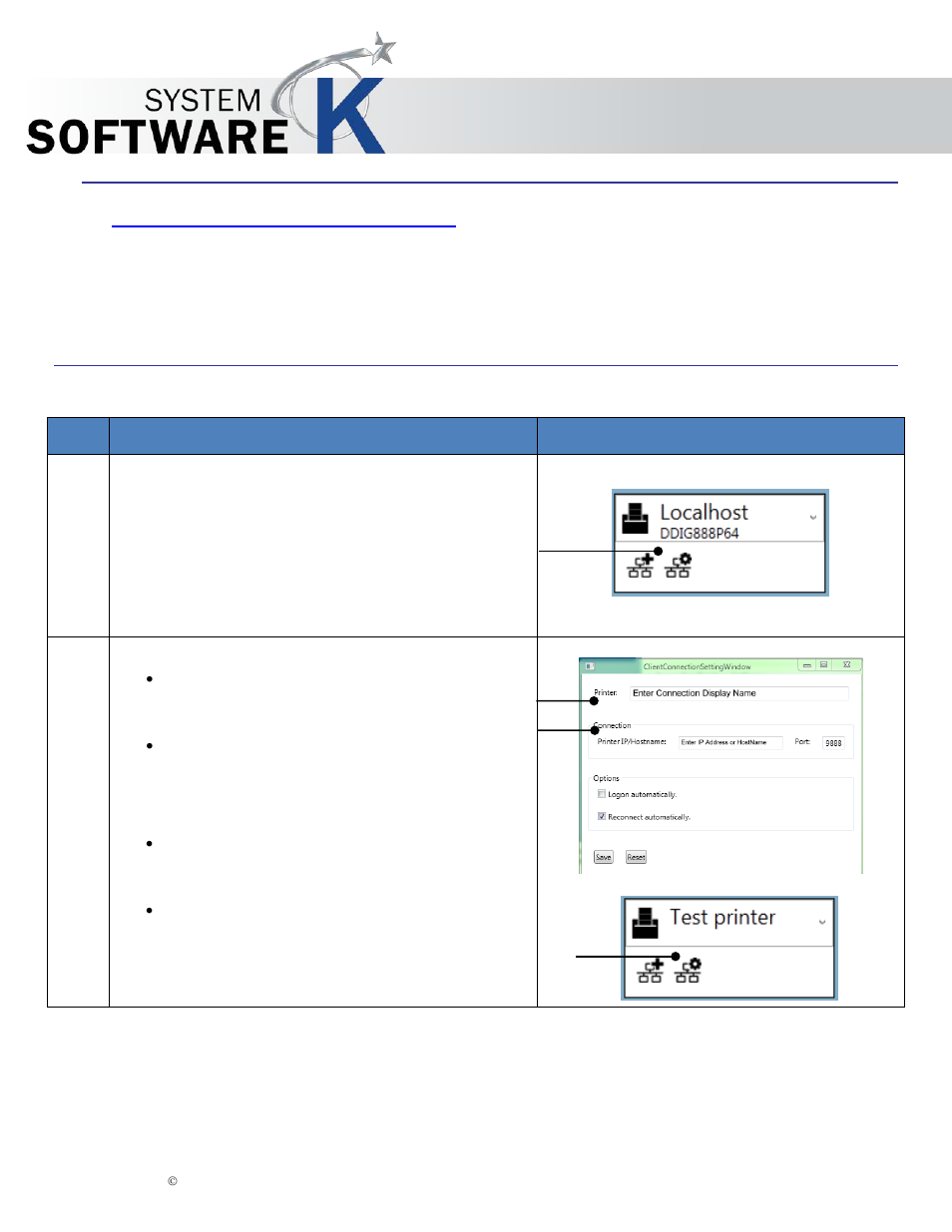 Using kip accounting center, 1 connecting to kip printer(s), Kip accounting center user guide | KIP Accounting Center User Manual | Page 10 / 21