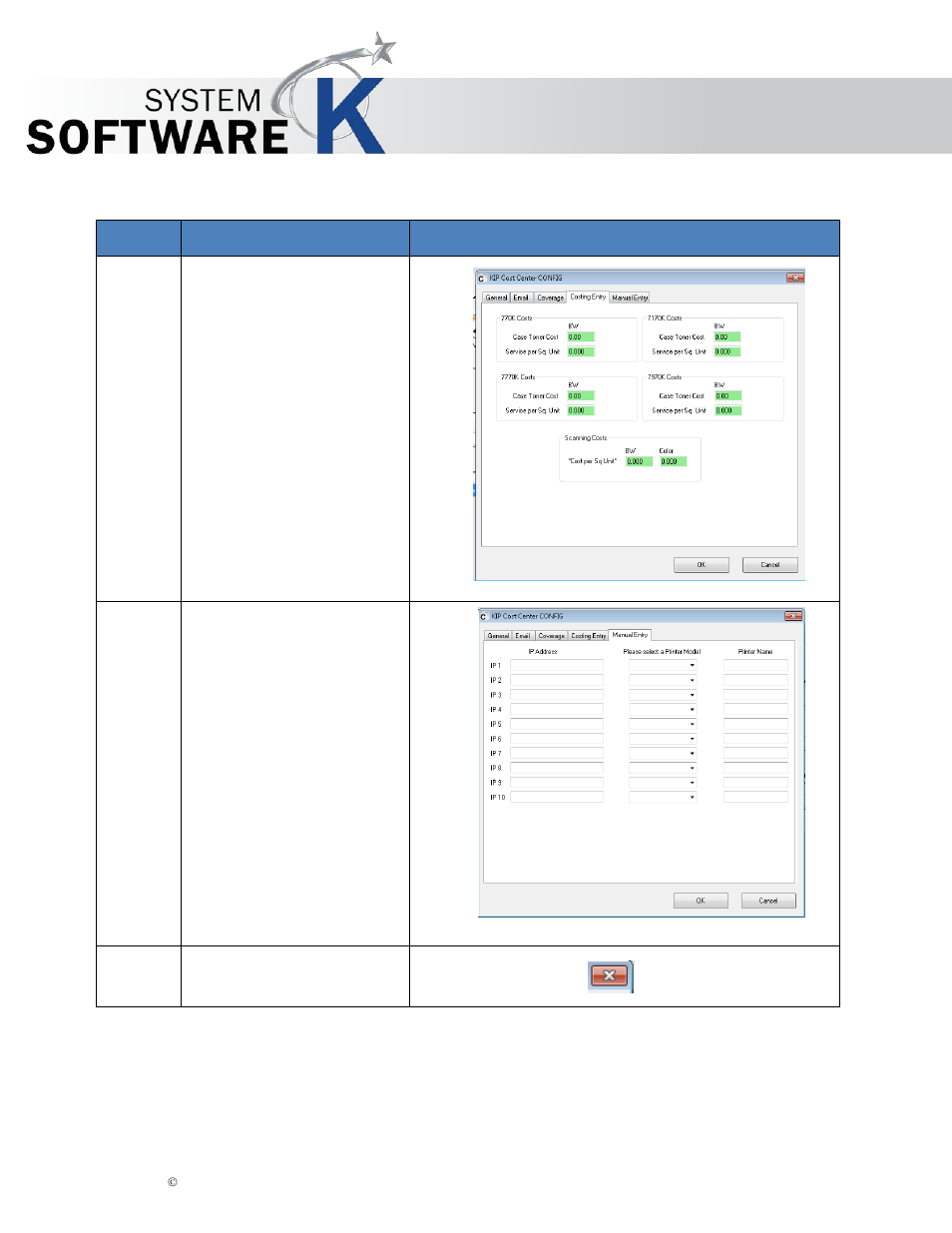 Kip cost center user guide | KIP Cost Center User Manual | Page 10 / 31