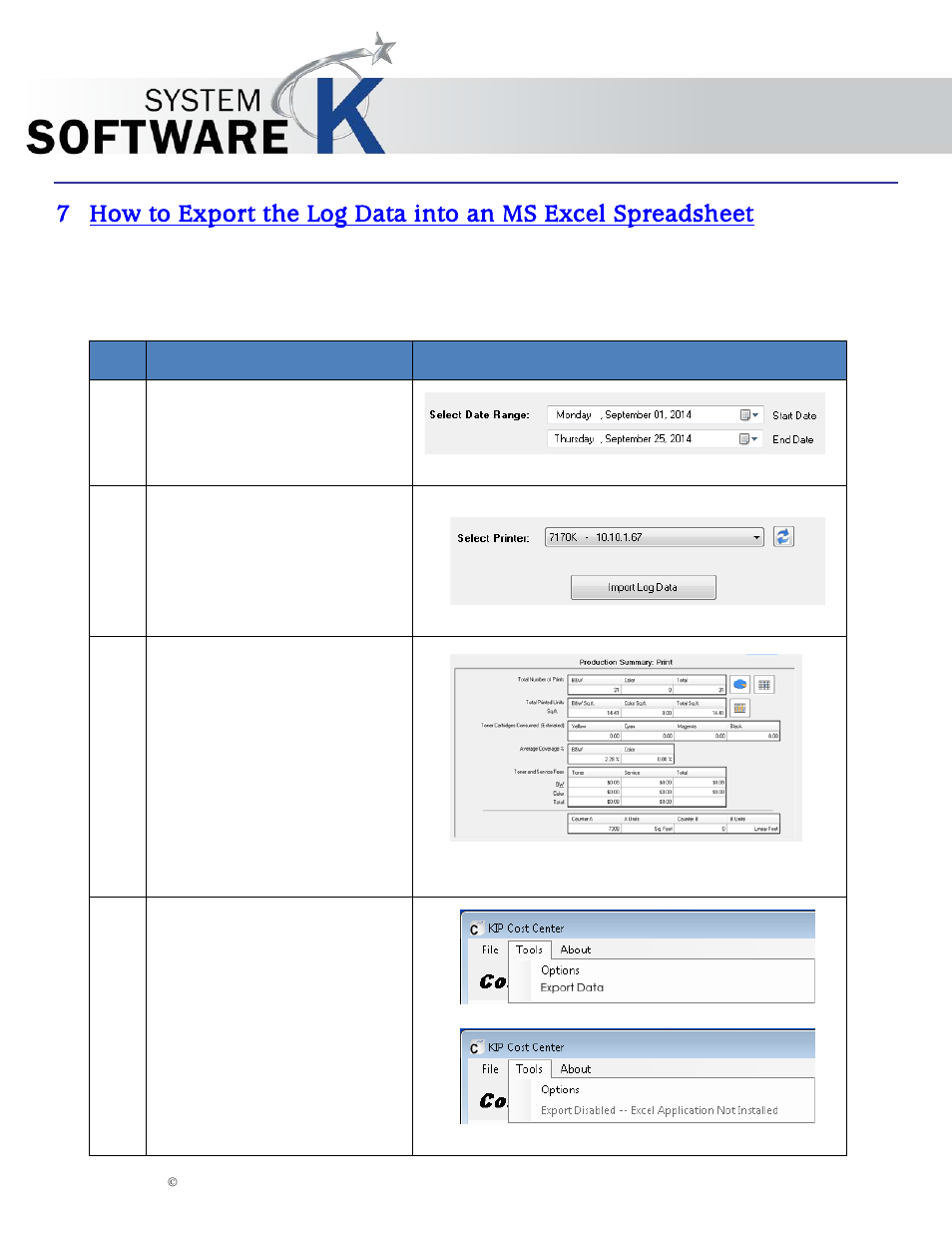 Kip cost center user guide | KIP Cost Center User Manual | Page 29 / 31