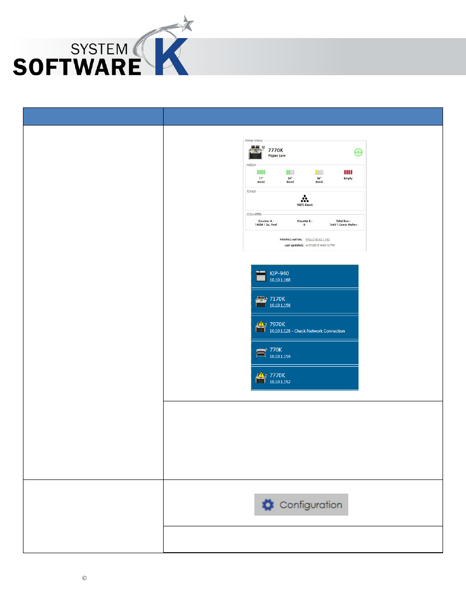 Kip printer status user guide | KIP Printer Status User Manual | Page 9 / 13