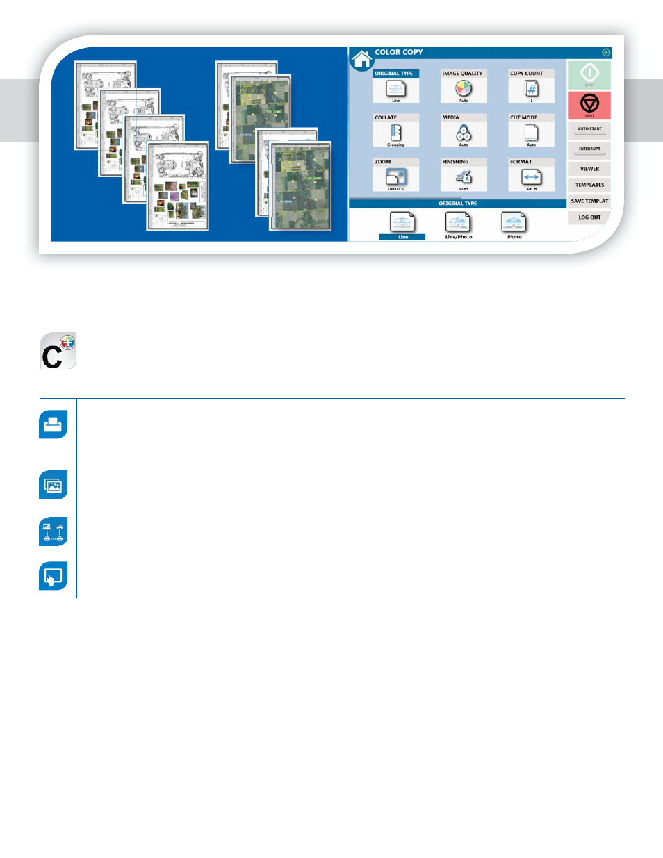 Kip color copy & print plus features | KIP Color Copy User Manual | Page 2 / 2