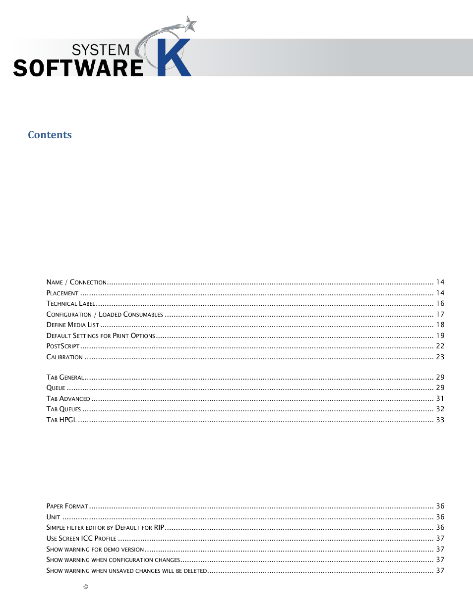 KIP Graphics Pro User Manual | Page 2 / 99