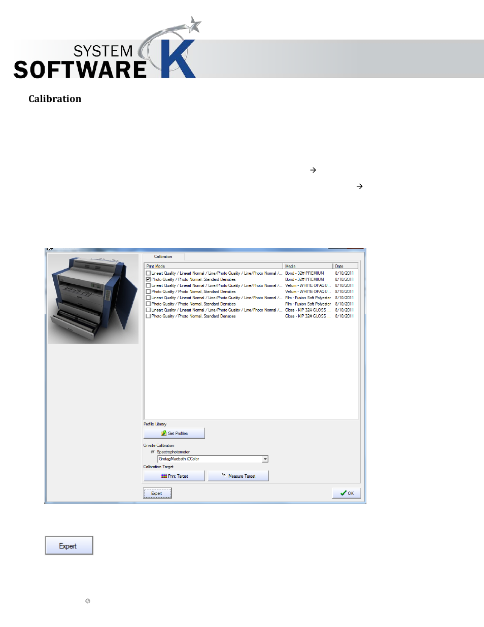 Calibration, Alibration, Kip graphics pro | KIP Graphics Pro User Manual | Page 23 / 99