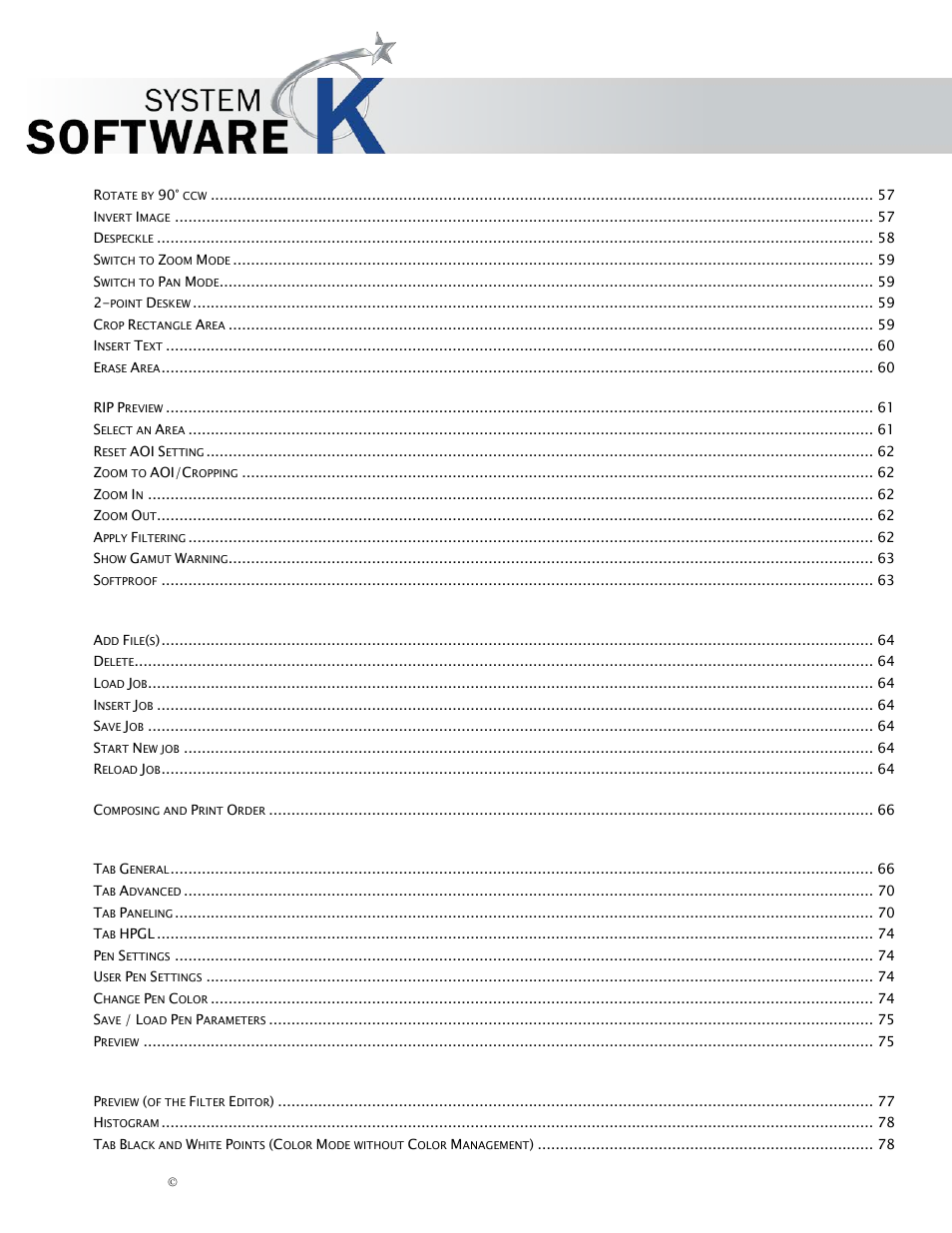 Kip graphics pro | KIP Graphics Pro User Manual | Page 4 / 99