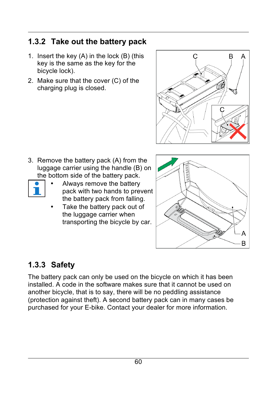 2 take out the battery pack, 3 safety | Koga E-BIKE ION User Manual | Page 11 / 47
