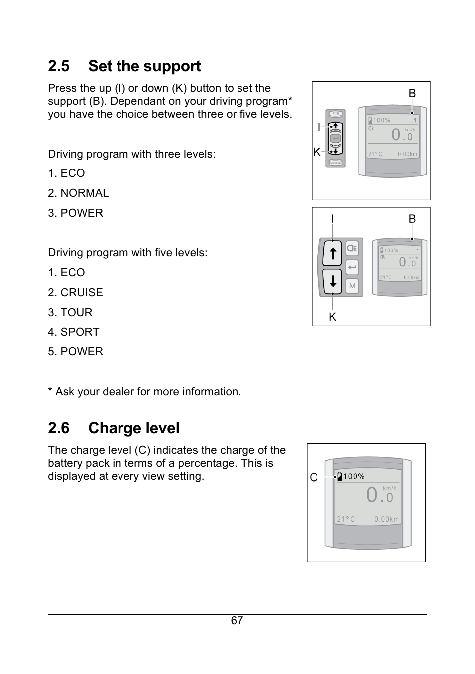 5 set the support, 6 charge level | Koga E-BIKE ION User Manual | Page 18 / 47