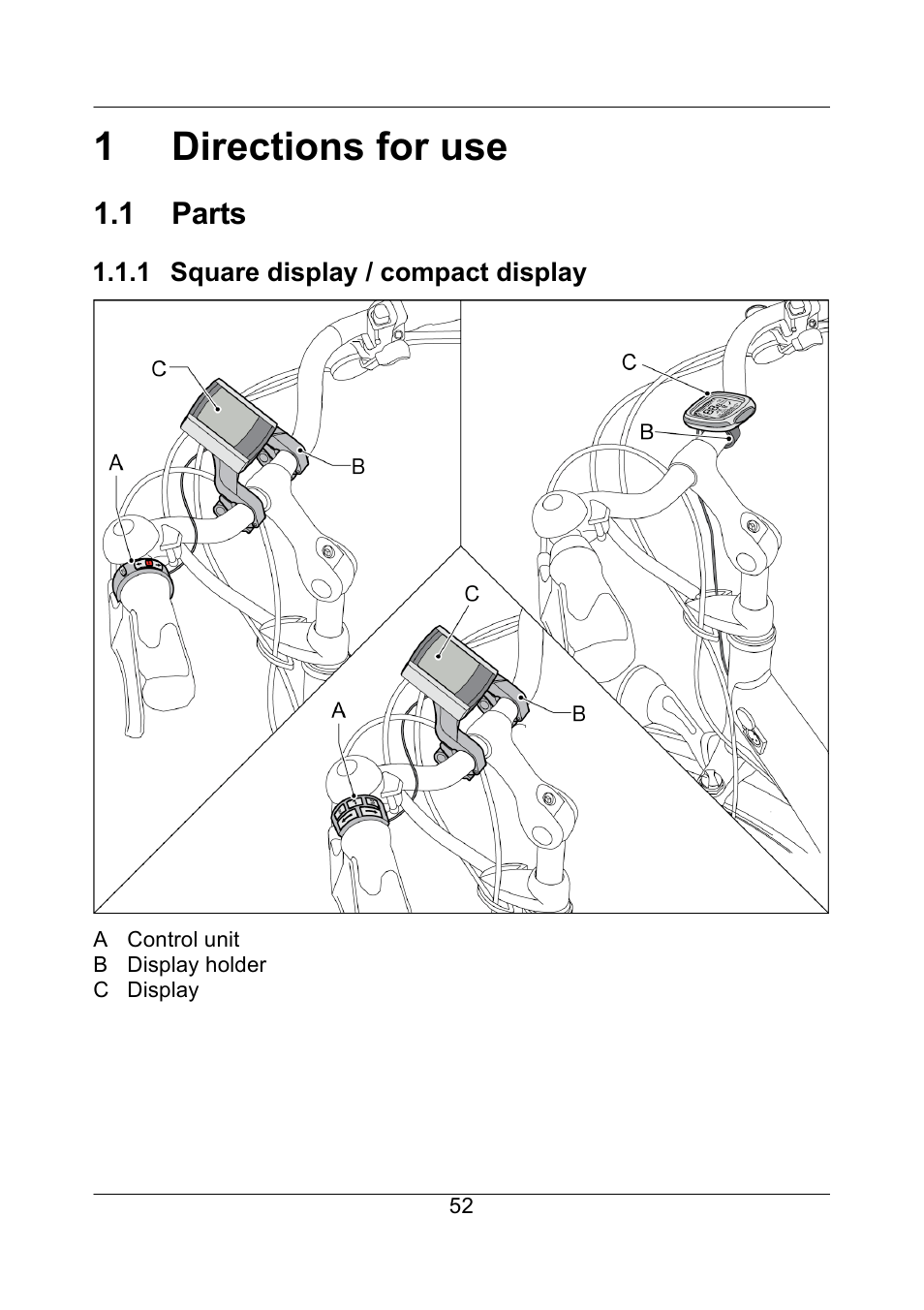 1directions for use, 1 parts | Koga E-BIKE ION User Manual | Page 3 / 47