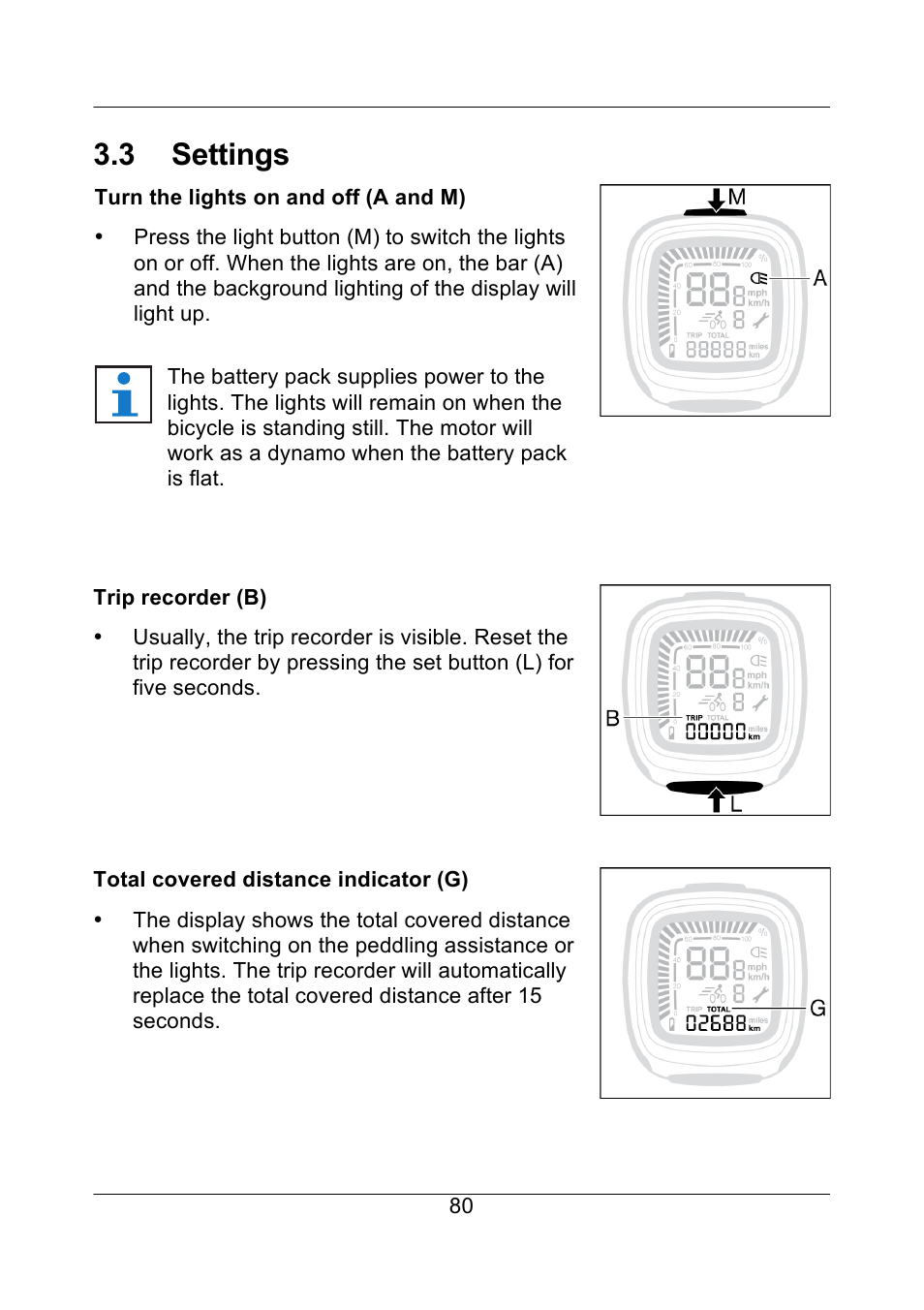 3 settings | Koga E-BIKE ION User Manual | Page 31 / 47