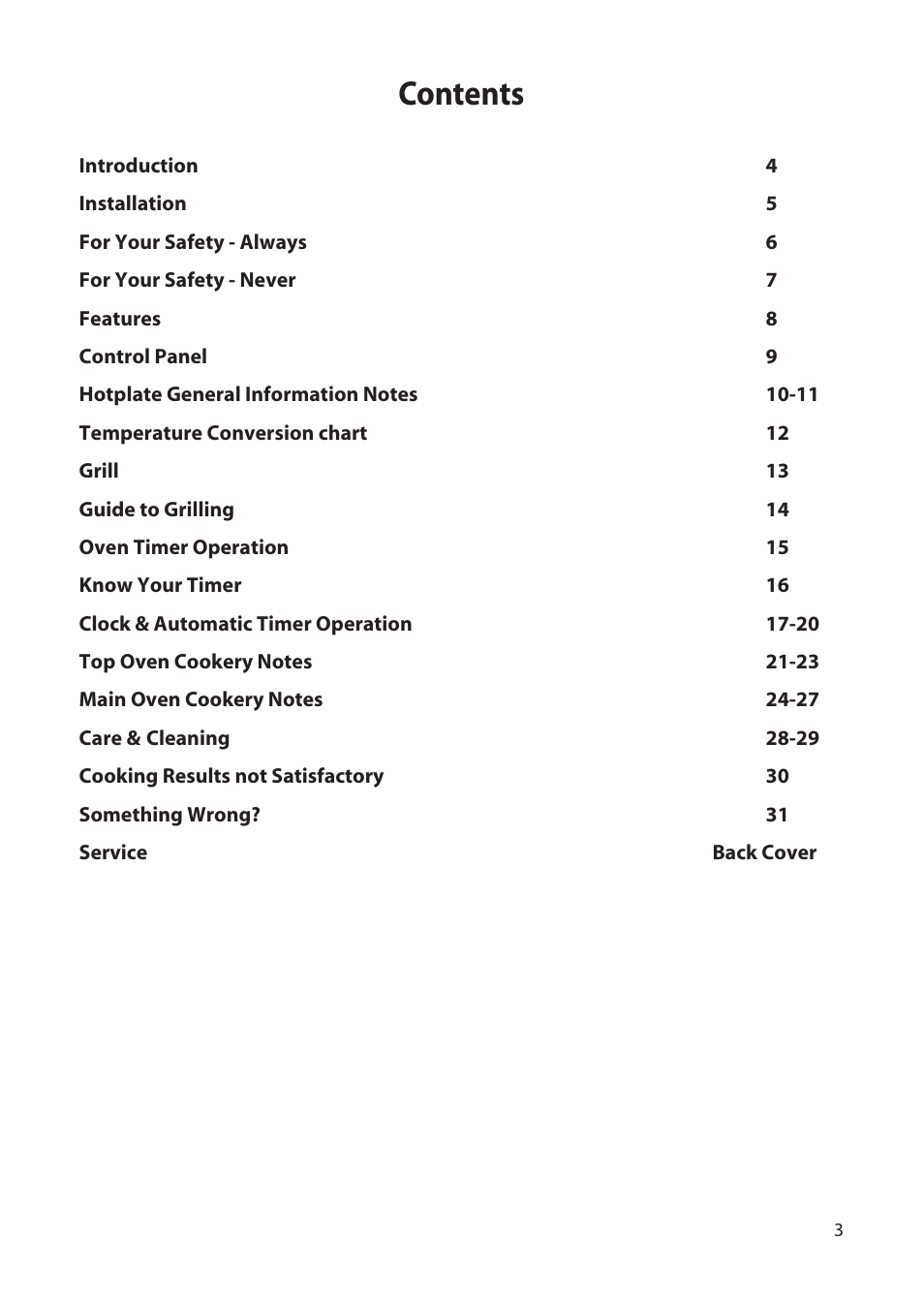 Creda H250E User Manual | Page 3 / 32