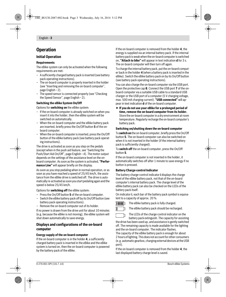 Operation | Koga Performance line - E-lement 2015 E-XLR8 User Manual | Page 11 / 23
